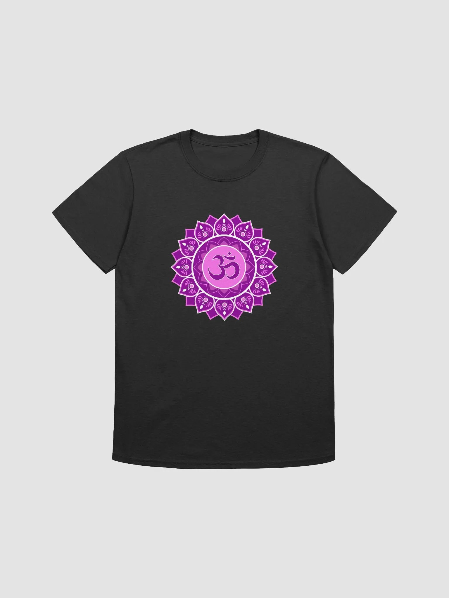 Spiritual Om Symbol Mandala Unisex T-Shirt - Purple Harmony Design product image (1)