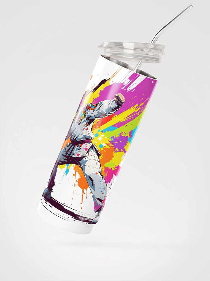 Stainless Steel Tumbler ( D_0144_Color Kick Taekwondo Boy of the Streets ) product image (3)