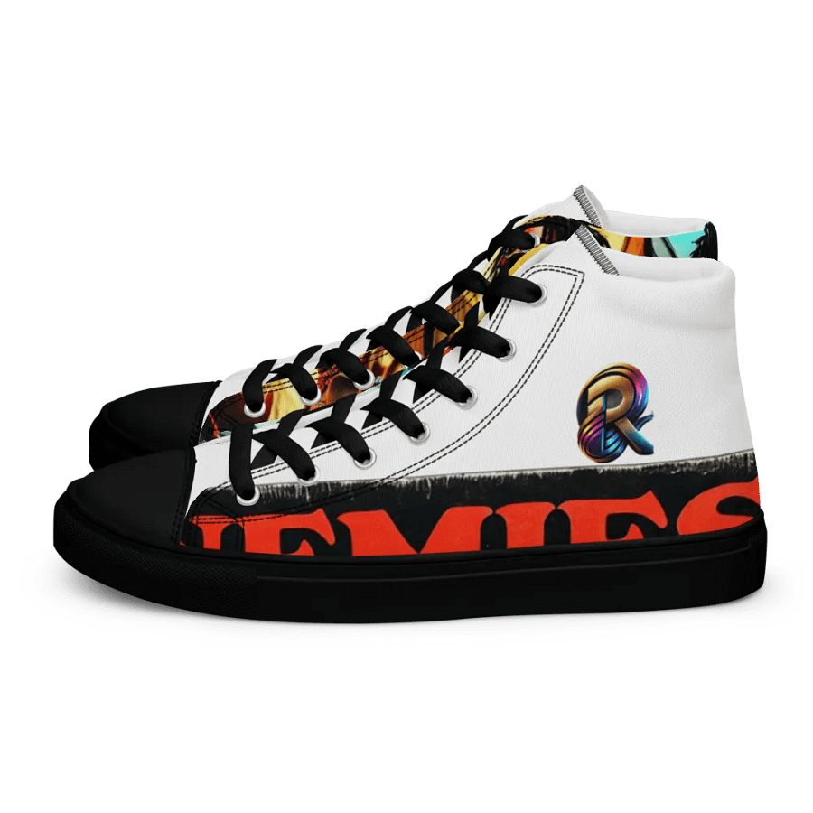 Retro Enemies High Top Canvas Shoes product image (11)