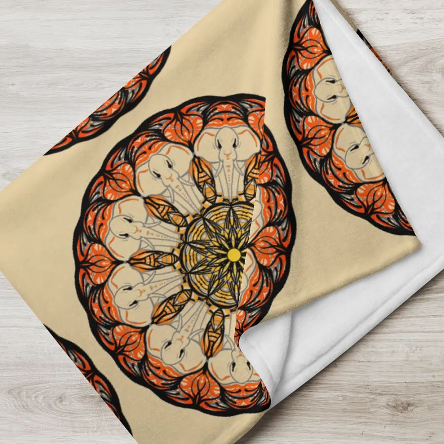 Mandala Elephants Throw Blanket product image (8)
