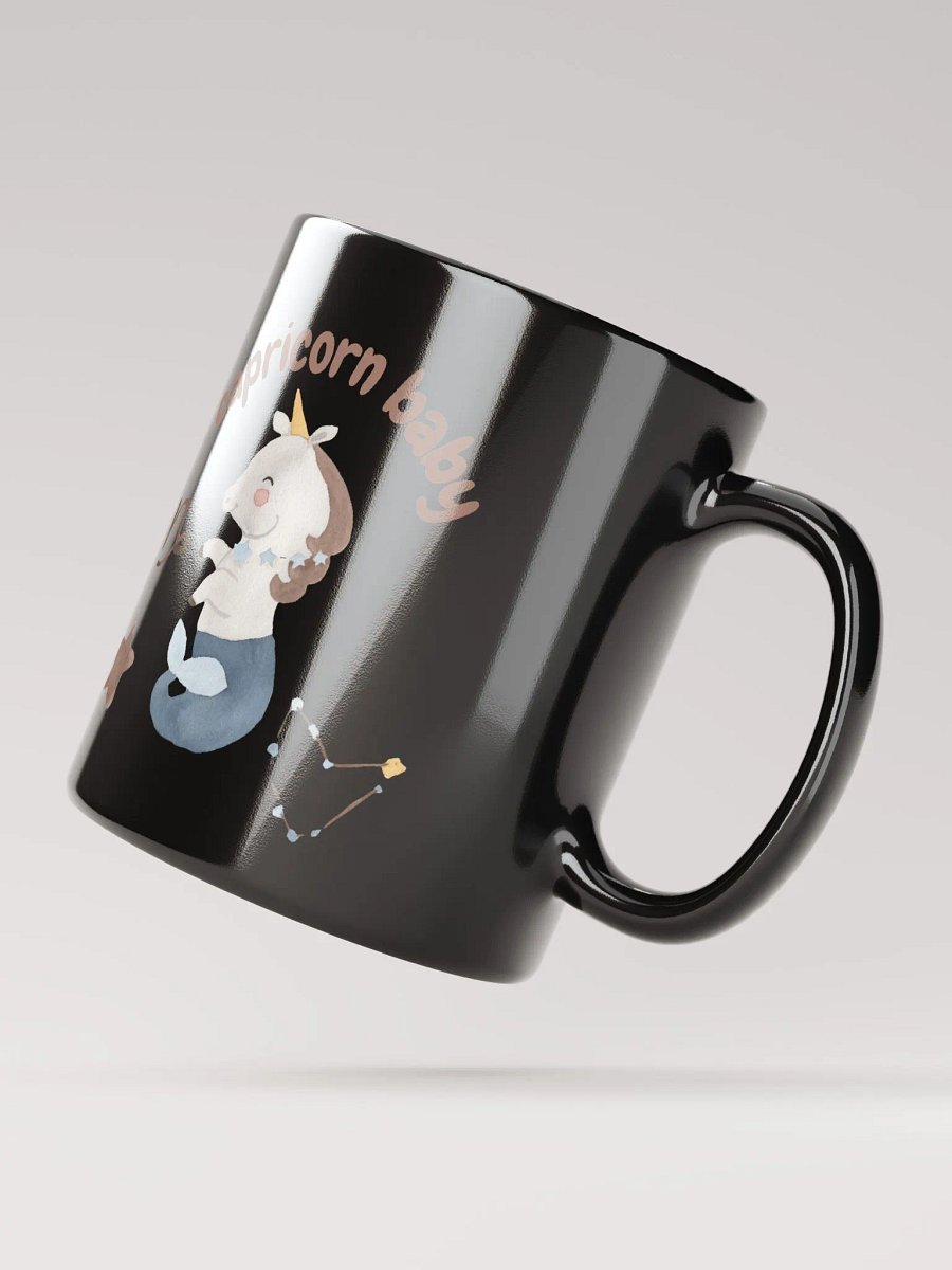 Capricorn Baby December 22 – January 19 BLACK GLOSSY MUG Baby Gift, New Baby Gift, Fun Astrology Gift product image (4)