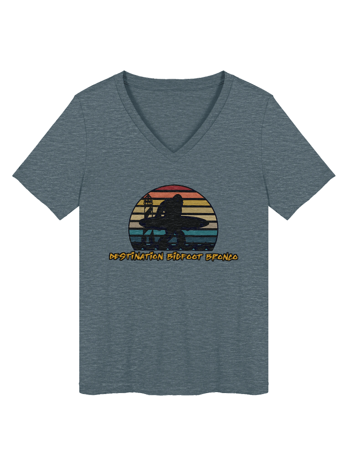 Destination Bigfoot Bronco Classic Logo Bella+Canvas Women's Relaxed V-Neck T-Shirt (Multiple Colors Available) product image (9)