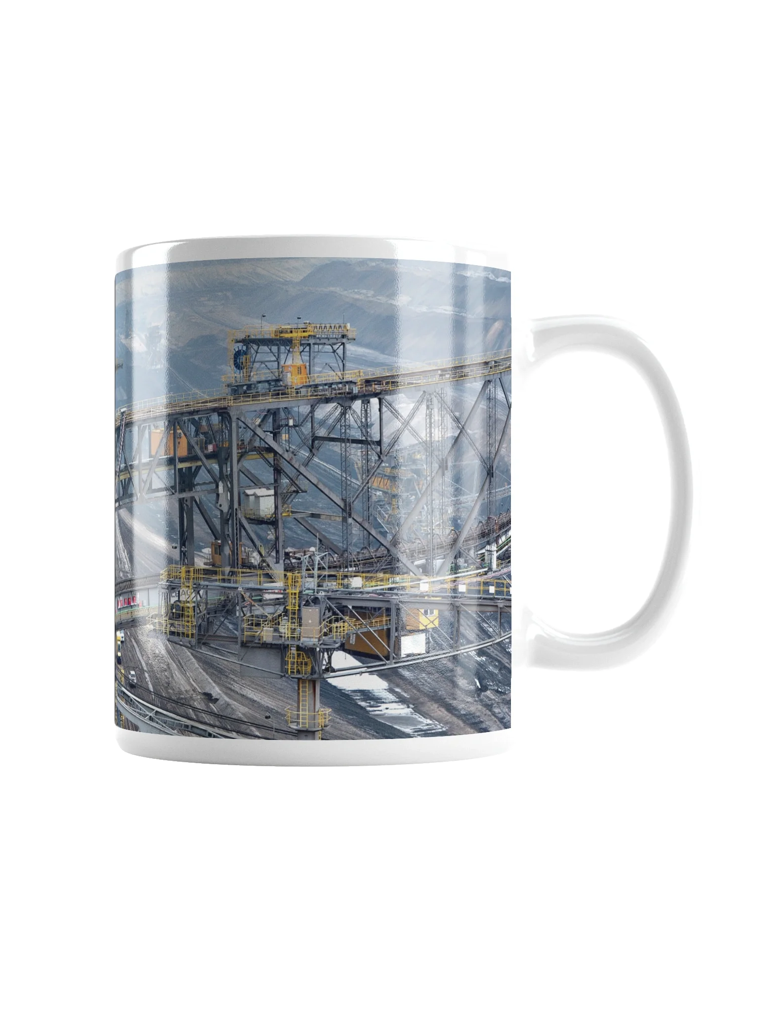 Keramiktasse weiß - Braunkohle Förderbrücke product image (4)