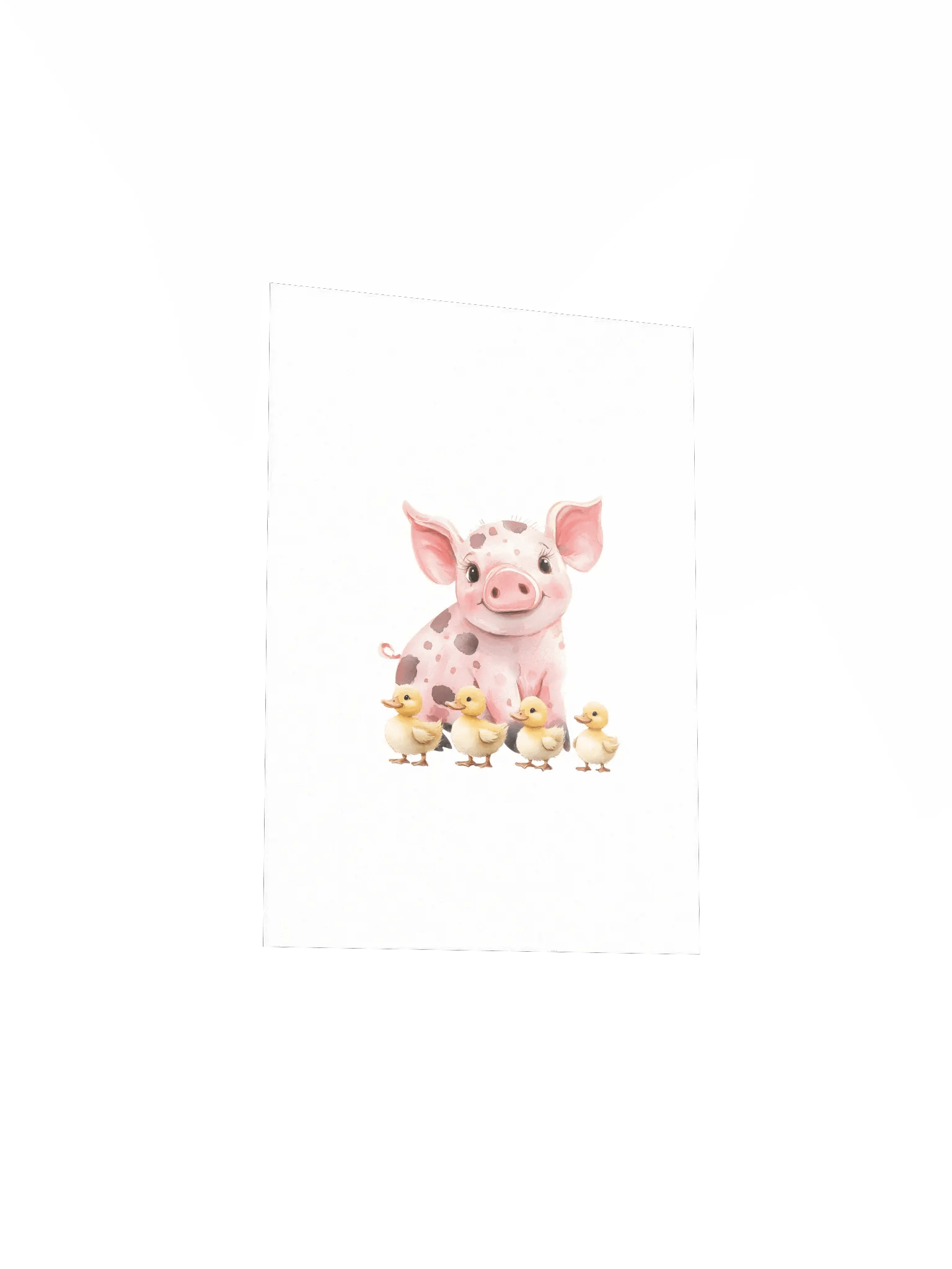 Little chicks and Pig Barnyard Nursery Decor Print product image (4)