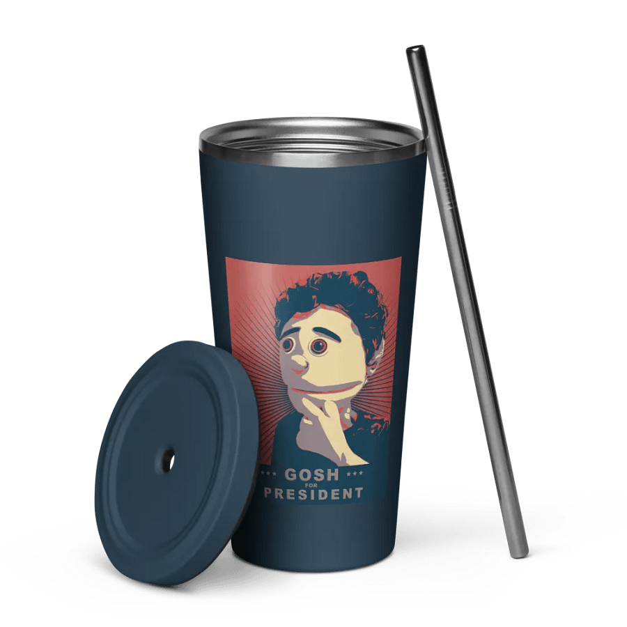Gosh For President Insulated Tumbler With a Straw product image (5)
