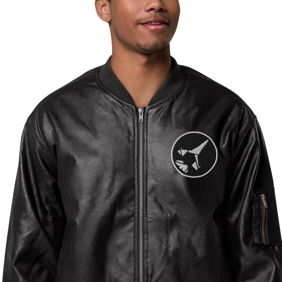 Faux Leather bomber jacket - channel logo product image (1)