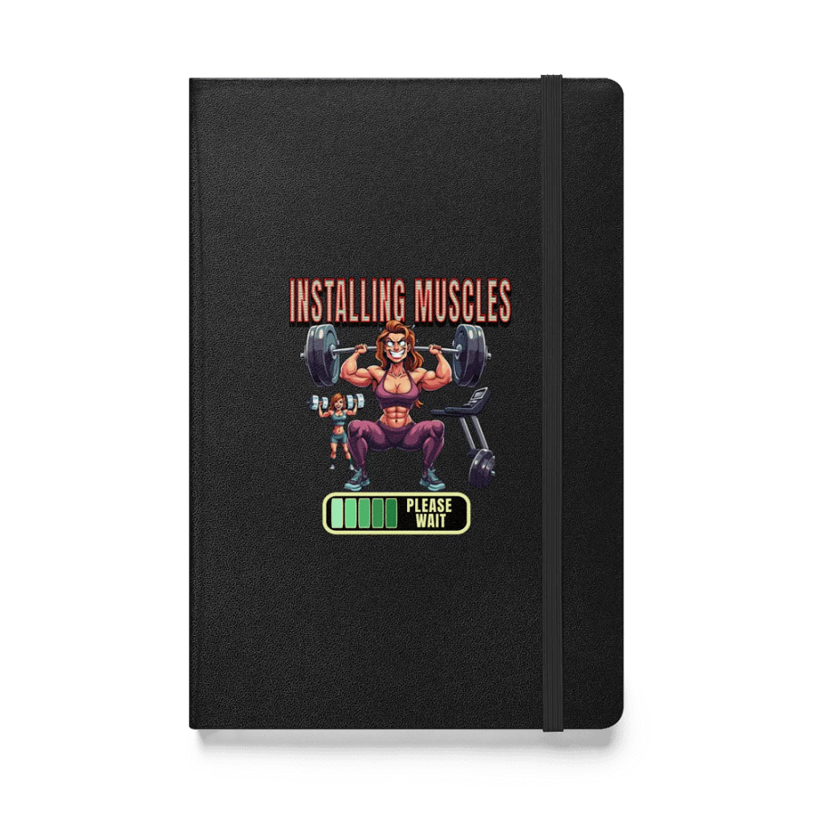 Installing Muscles Weightlifting Female Building Progress Notebook product image (1)