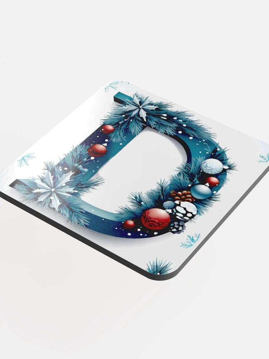 Christmas Monogram Letter D(5) Coaster product image (4)