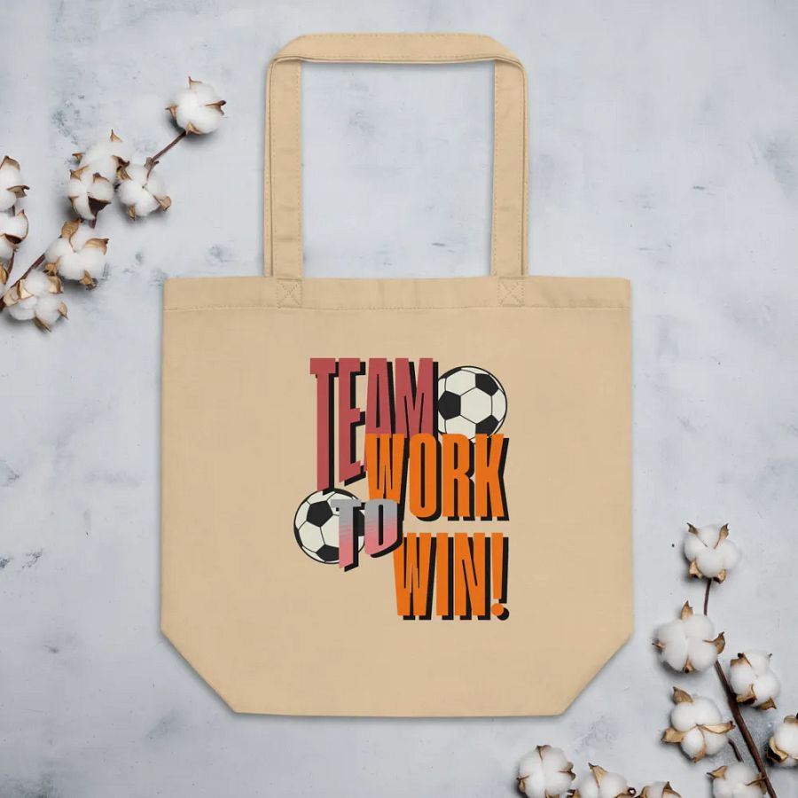 Team Work To Win! Soccer Spirit Eco-Friendly Tote Bag product image (4)