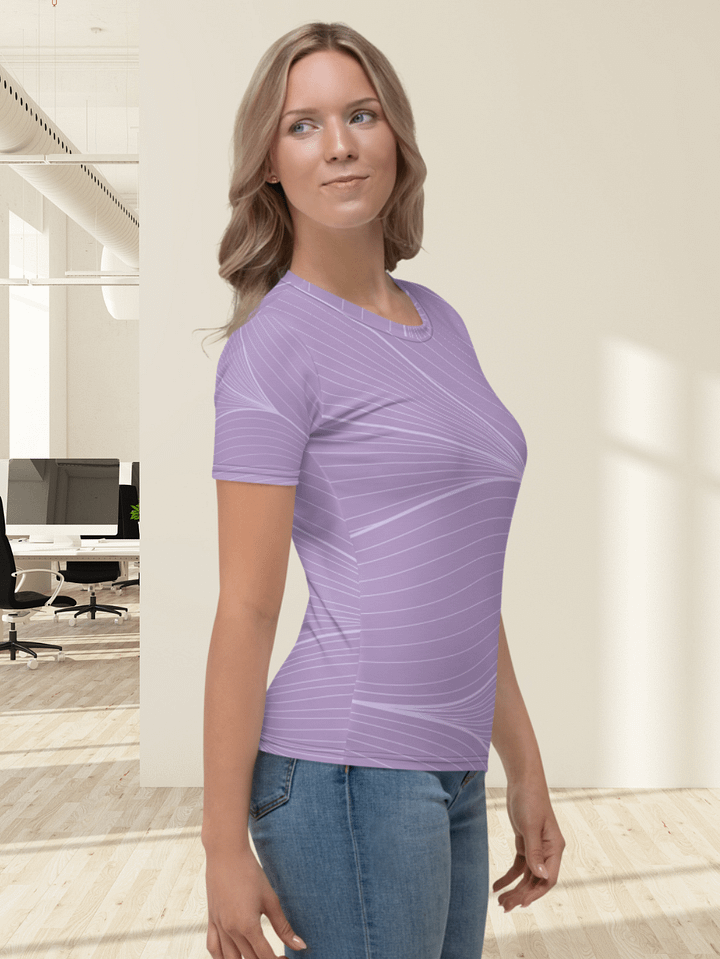 Lilac Flowing Lines Women's T-shirt product image (1)