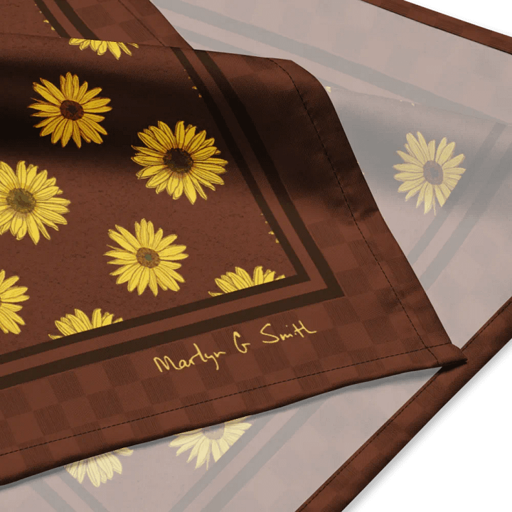 “Helianthus Sunflower Polka Dot” Bandana product image (2)