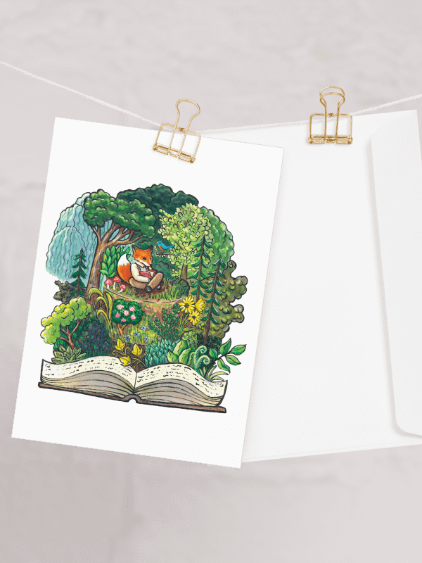 Fantasy Forest Fox Cake - Card w/ white background product image (7)