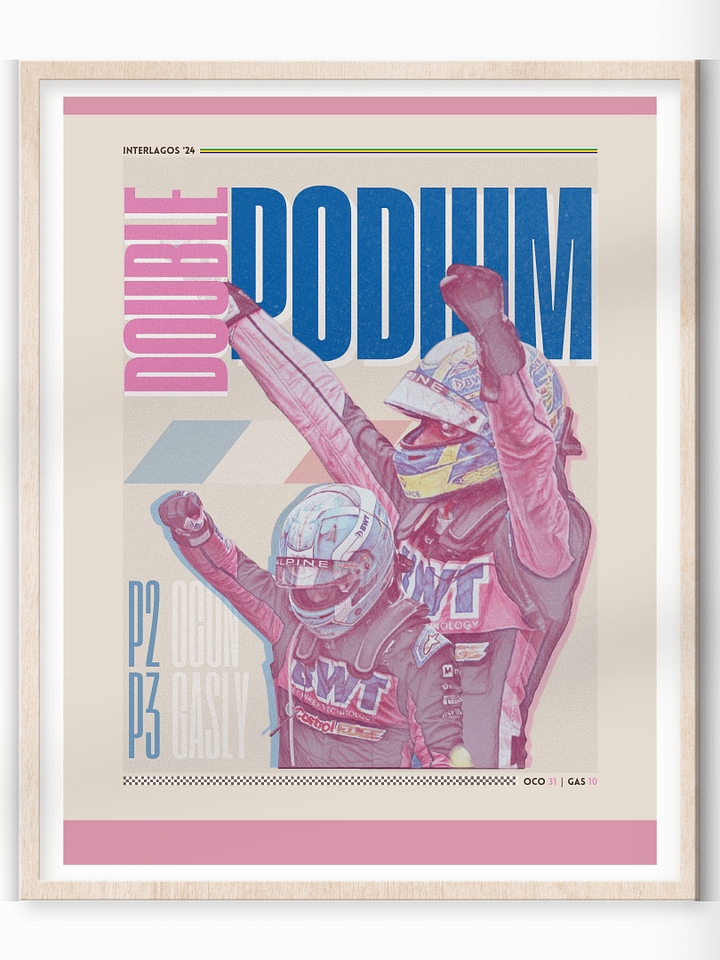 Alpine Double Podium Brazilian GP 2024 | Printable Poster product image (1)