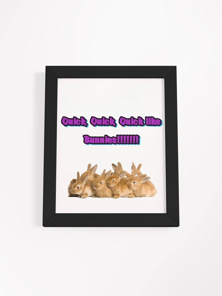 Quick Like Bunnies Framed Matte Poster product image (1)
