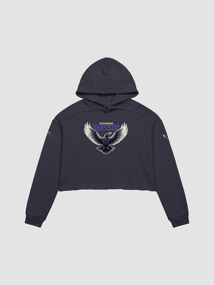 Lady's Fierce Ravens Fleece Crop Hoodie | NFL | Home Locker product image (1)