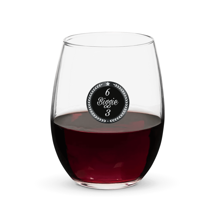 Biggie63 Emblem Stemless Wine Glass product image (5)