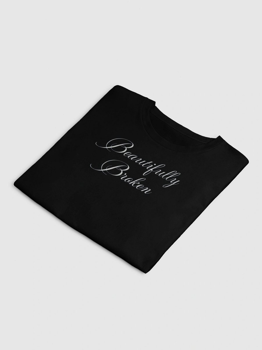 Beautifully Broken Y2K Crop Baby Tee - Empowering Script Shirt product image (4)