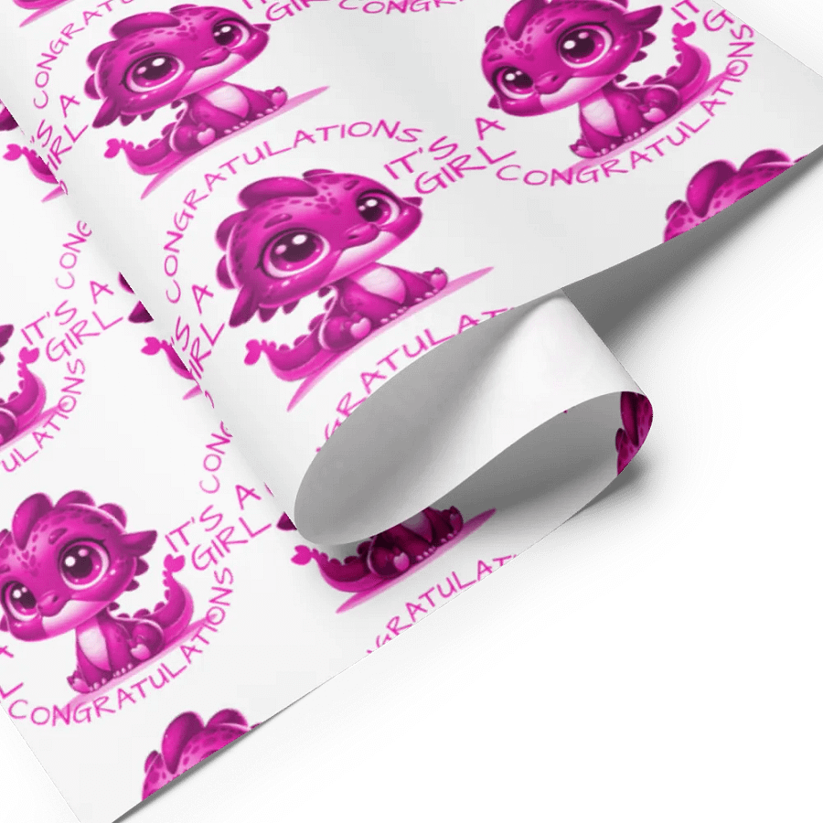 Congratulations Baby Boy or Girl Wrapping Paper Sheets - Newborn Gift Wrap Set product image (7)