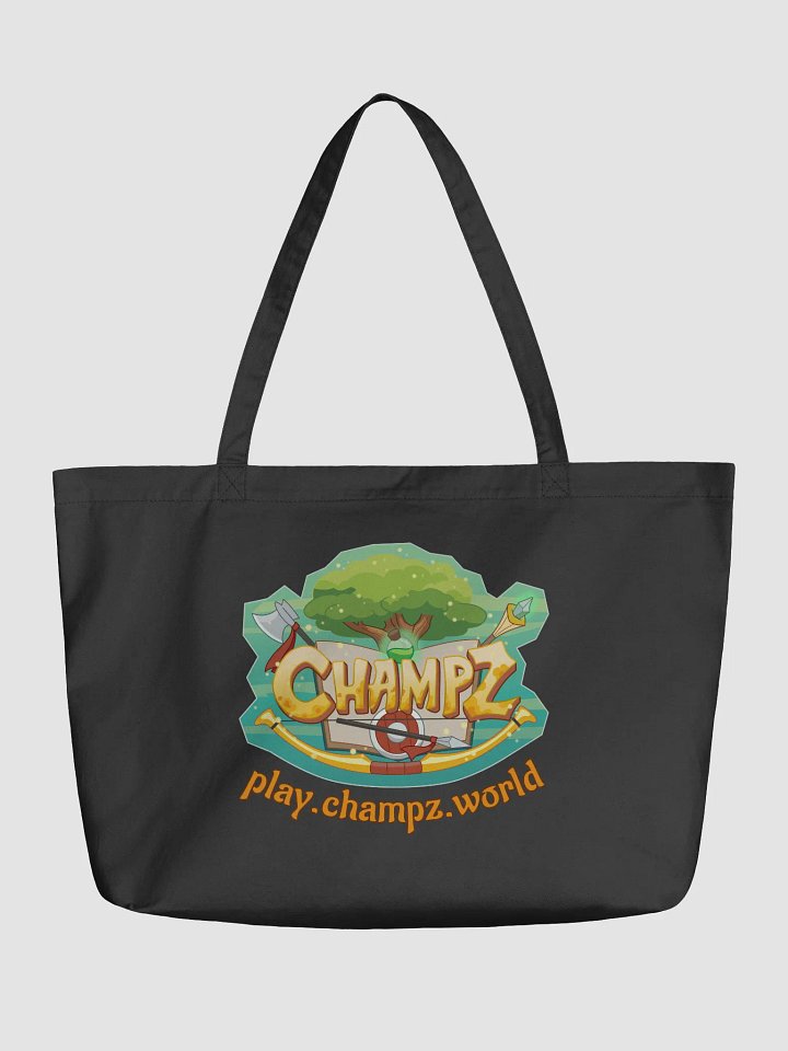 Champz organic tote logo +URL product image (1)