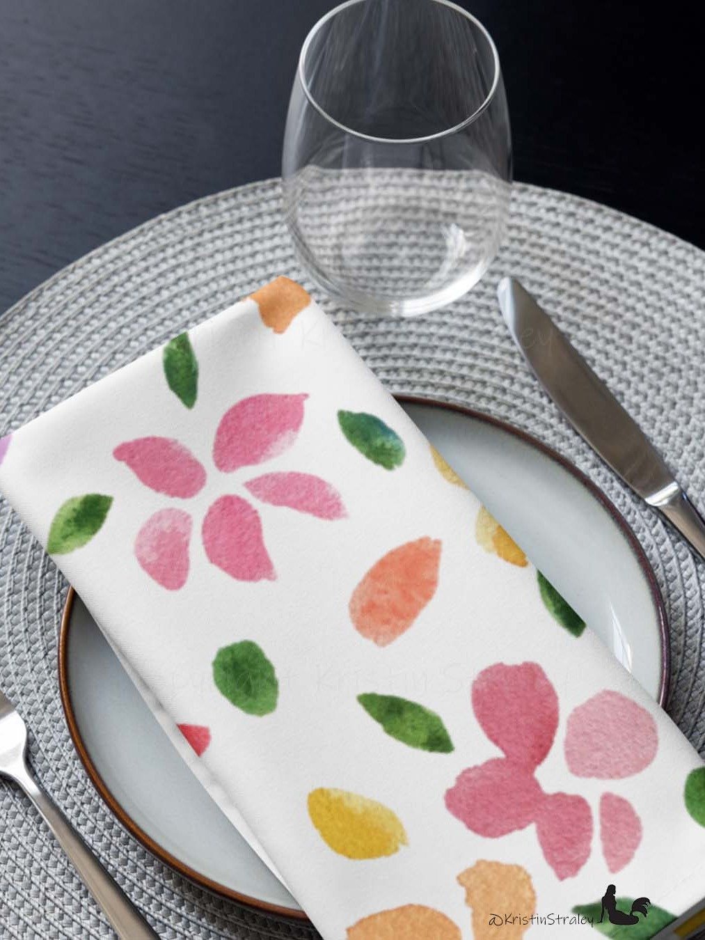 Spring Flowers on White Placemat Set of 4 product image (11)