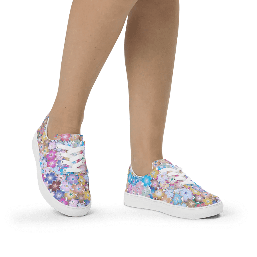 Kawaii Starry Blossom Symphony Lace-up Canvas Shoes product image (2)