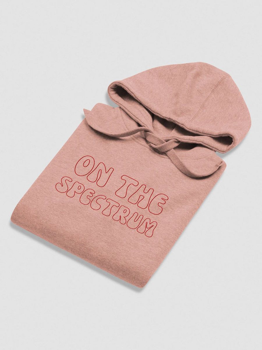 ON THE SPECTRUM OUTLINE (lg. design, rethread) embroidered heavyweight hoodie product image (8)