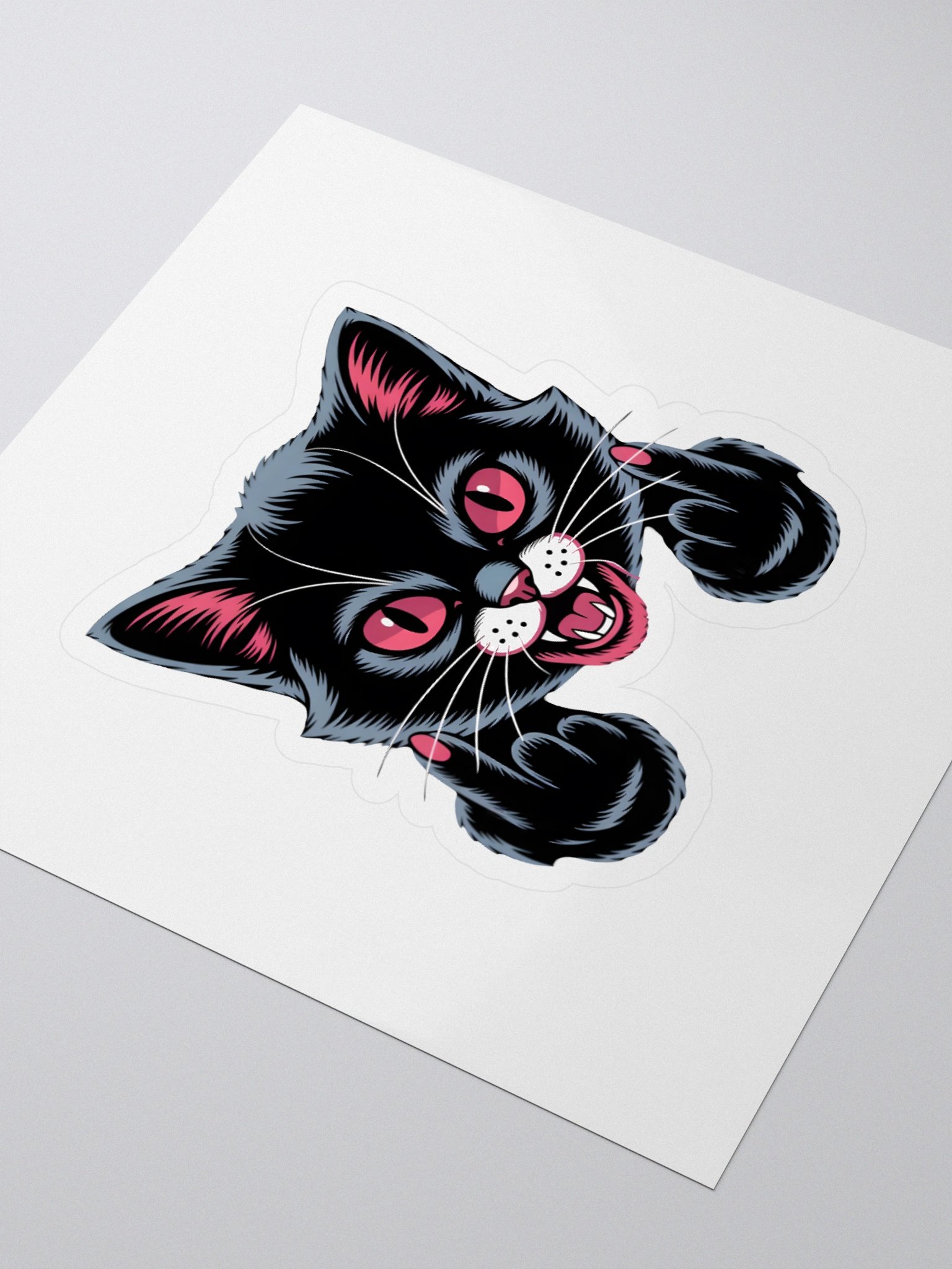 Mischievous Cat Vinyl Stickers product image (3)
