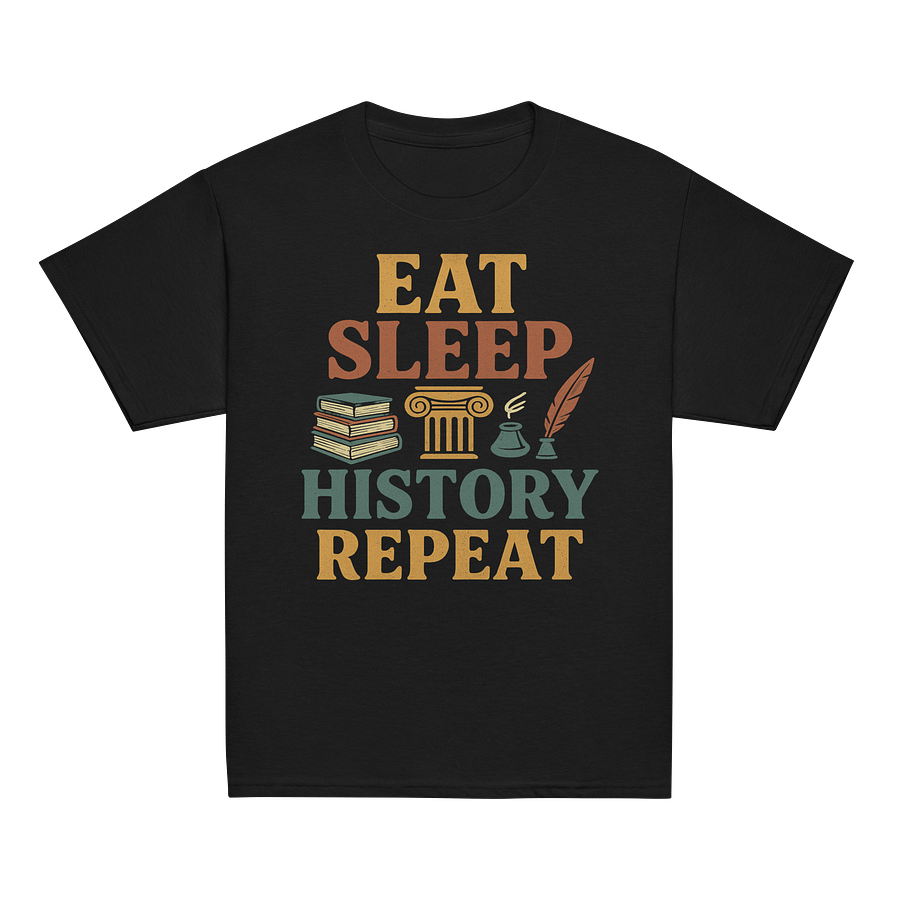 Eat Sleep History Repeat – Youth Shirt for Mini Historians product image (9)