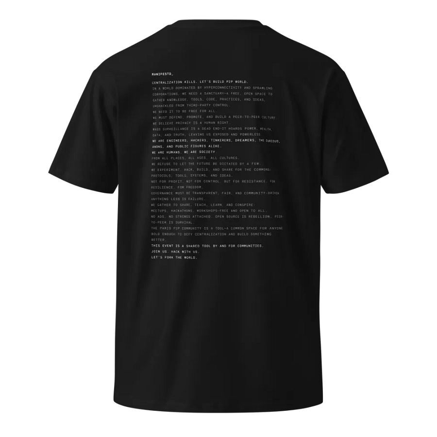 Paris P2P Festival - Manifesto T-shirt product image (4)