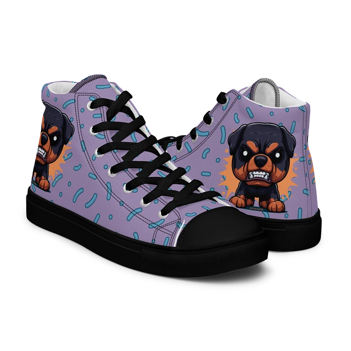 Rottweiler Angry Pup - Women's High Top Canvas Shoe product image (1)