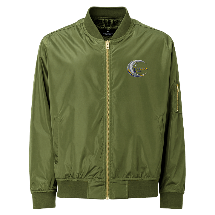 Luna Unisex Premium Recycled Bomber - Black & Army, Celestial Design, Lightweight product image (2)