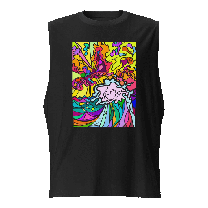Vibrant Swirls Muscle Tank - Wave at Sunset product image (1)