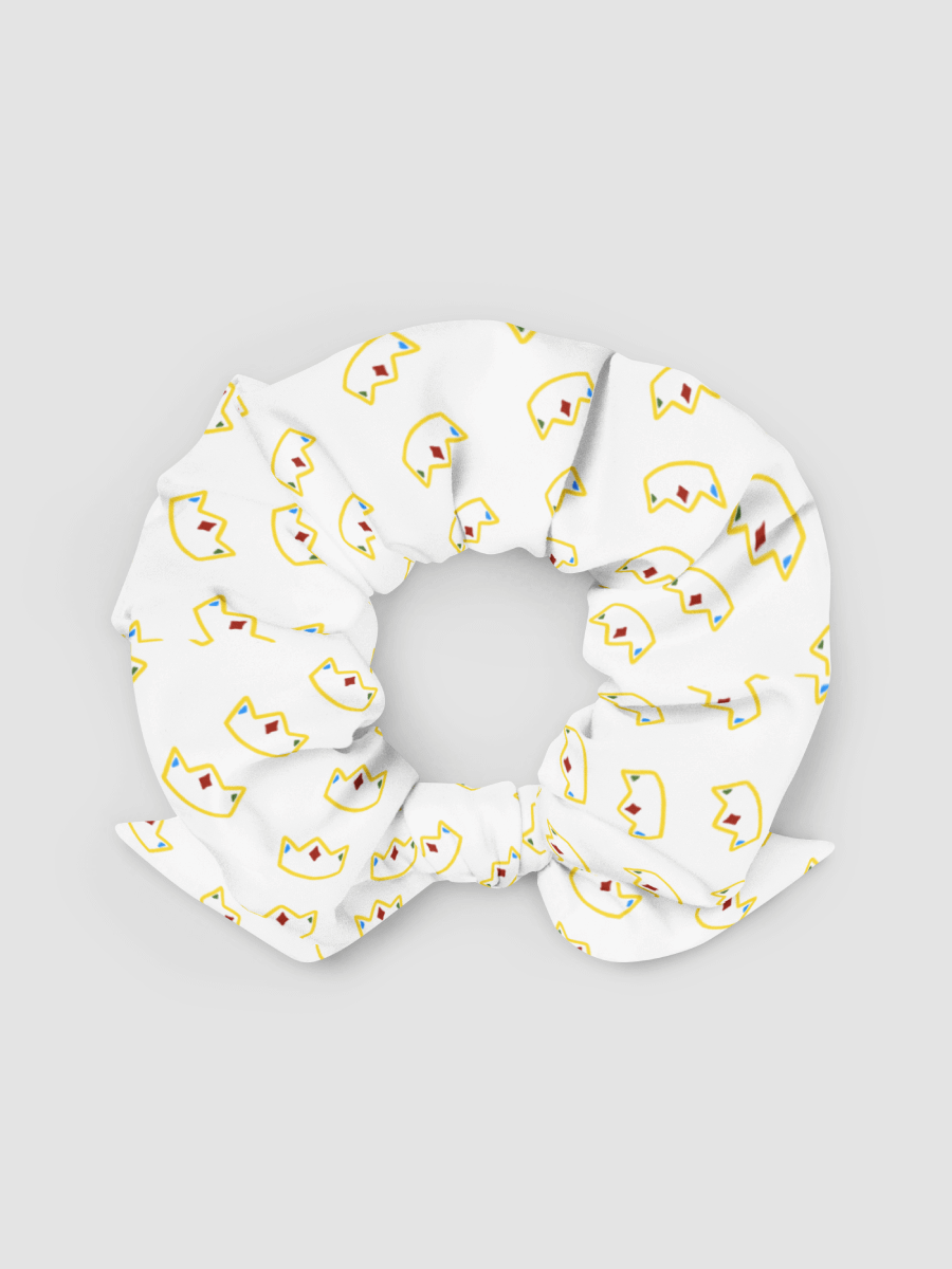 White All-Over Crown Print Scrunchie product image (1)