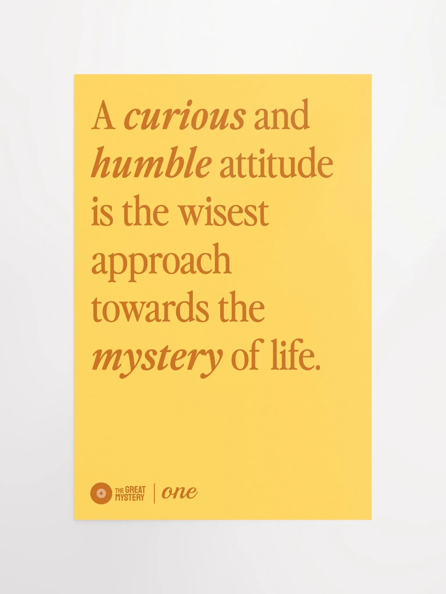 The Curious and Humble Poster (Yellow) product image (4)