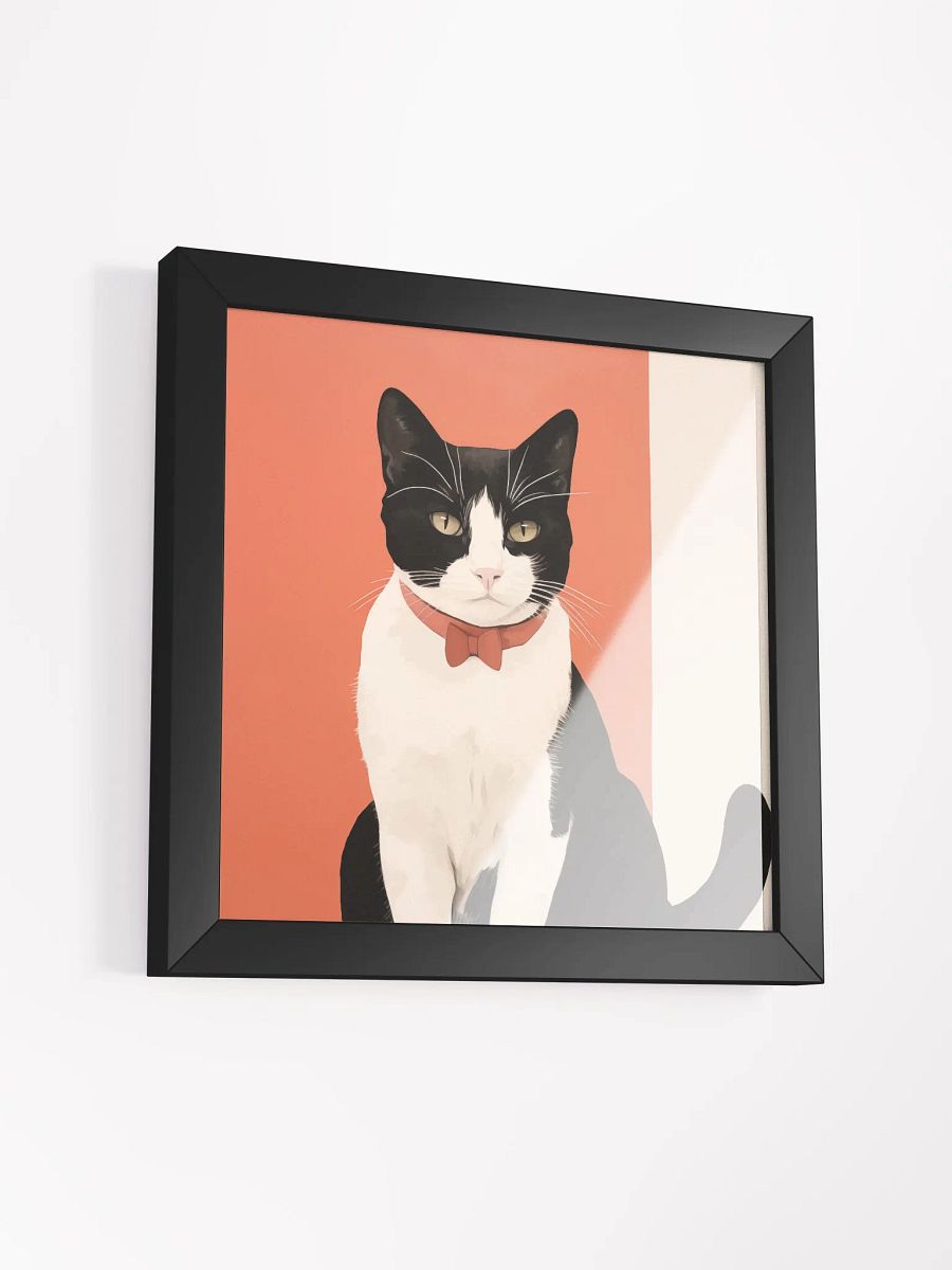 Whiskers & Whimsy: Framed Cat Illustration Poster product image (27)