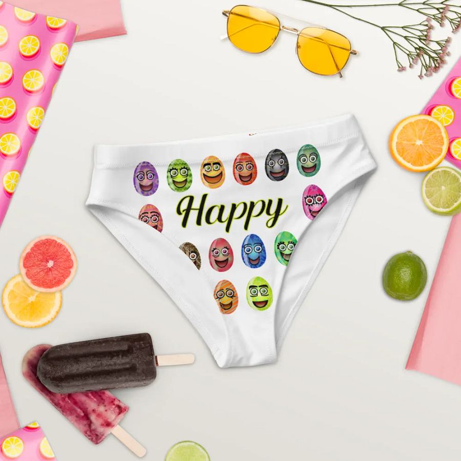 Happy Emoji All-Over Print Bikini Bottoms product image (4)