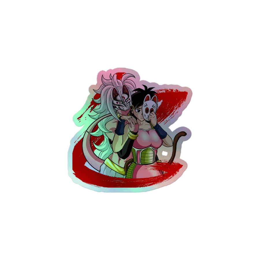 Saiyan & Android Masquerade Sticker Red product image (1)