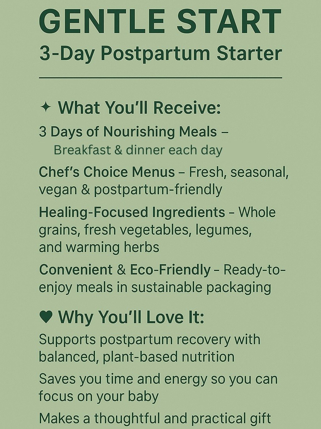 Gentle Start 3 Day Meal Packages product image (2)