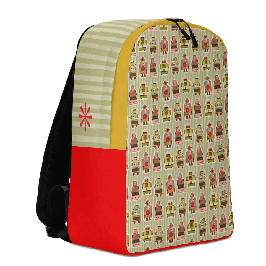 Atomic Robot Party - Backpack in Green and Red product image (1)