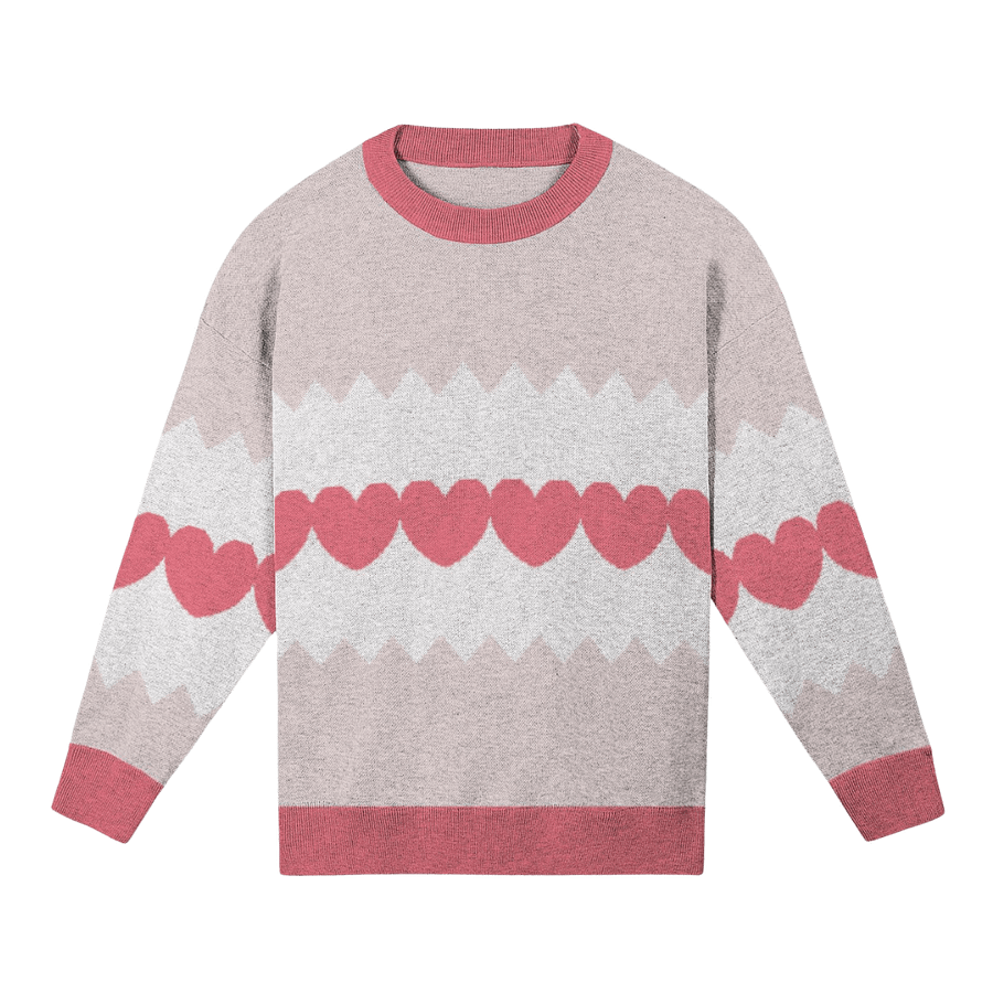 Line of Hearts Knitted Relaxed Sweater product image (1)