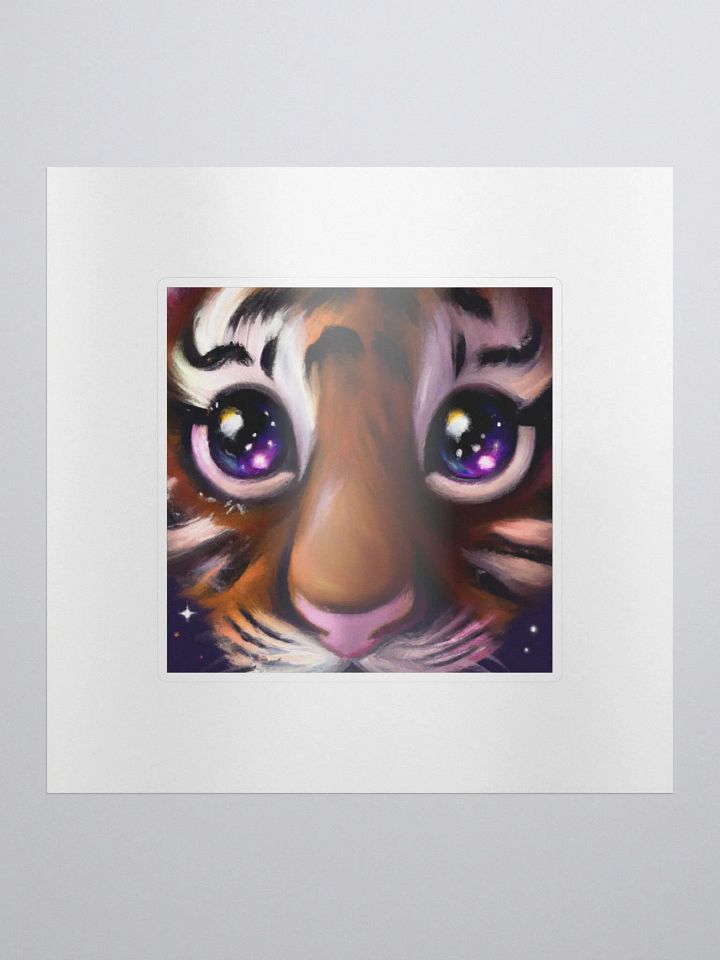 Cute Galactic Tiger Delta Sticker product image (1)