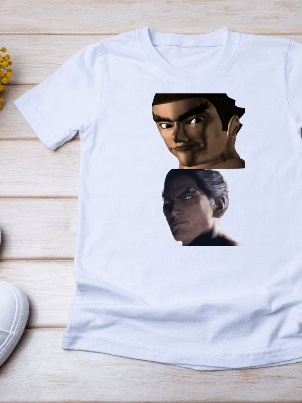 Kazuya V-neck T-shirt (B/W) product image (2)