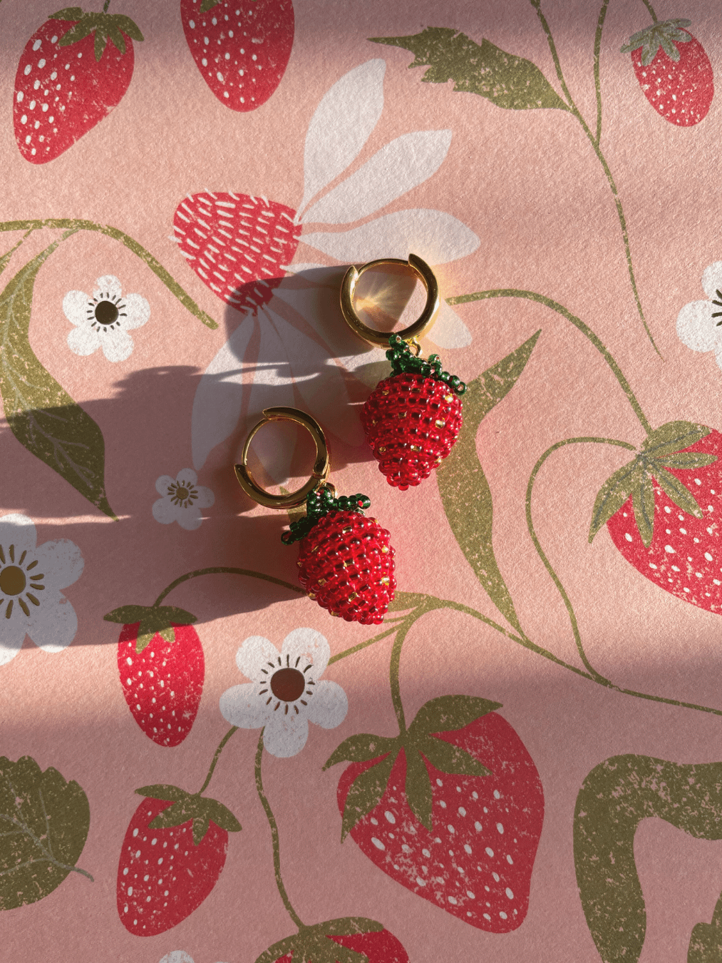 Strawberry Beaded Earrings product image (2)