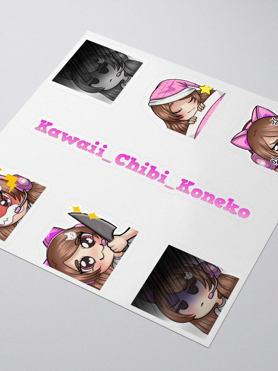 Koneko kiss cut sticker sheet Subaartist art product image (9)