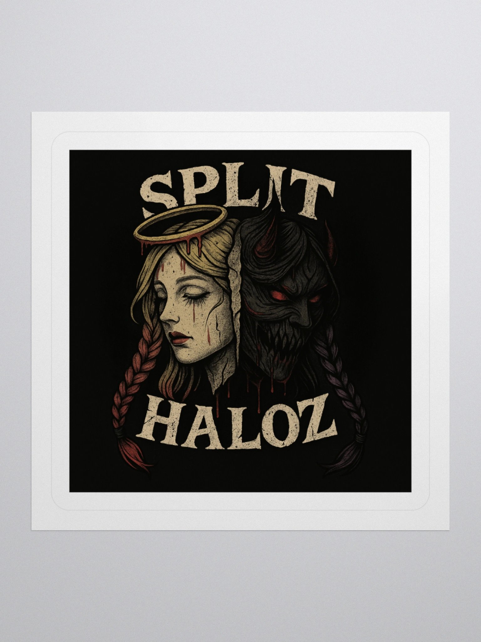 Split Haloz Logo Sticker – Braided Chaos Edition product image (2)