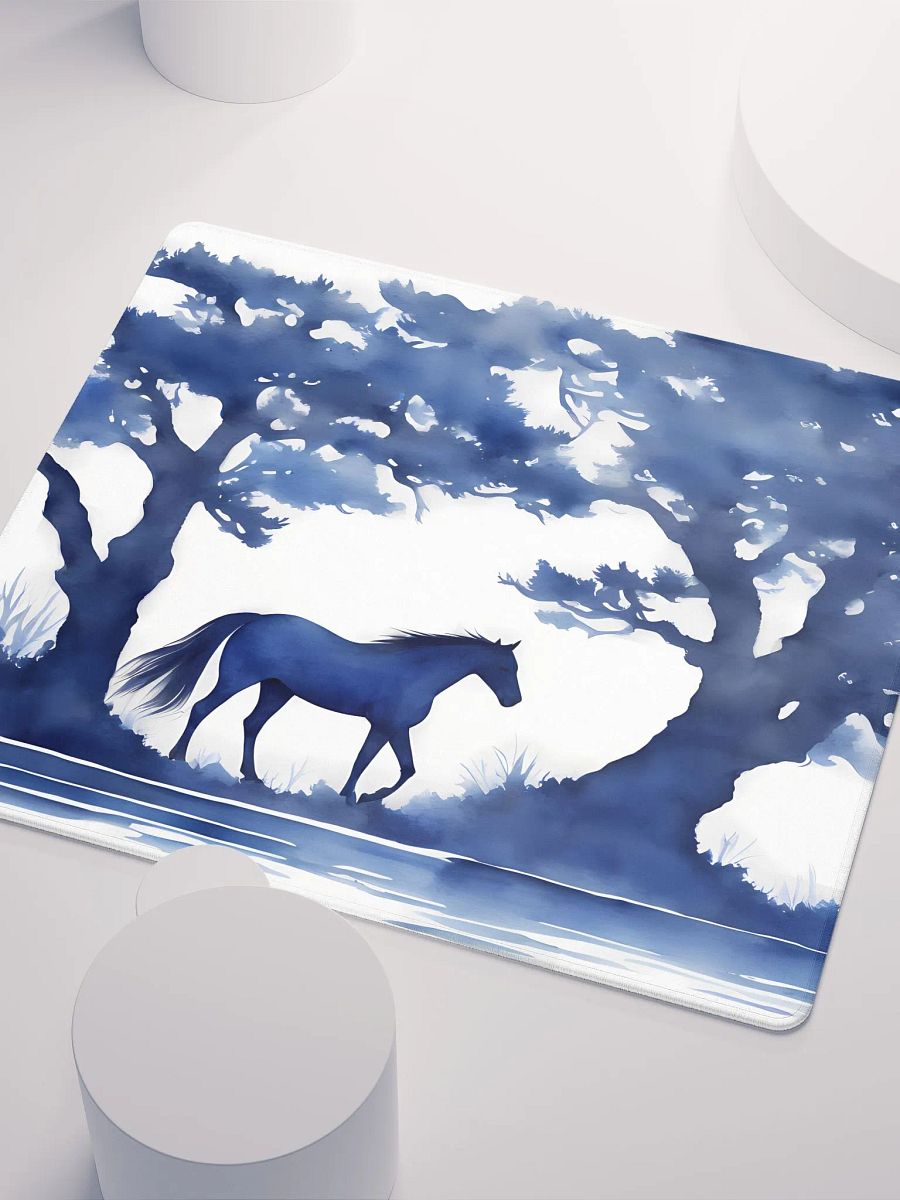 Blue Horse Silhouette, Gaming Mouse Pad, 2 Sizes product image (4)