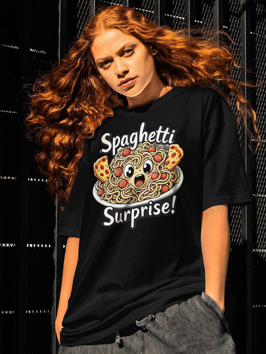 Spaghetti Surprise! Bella+Canvas Supersoft T-Shirt – by CrazyBright product image (2)
