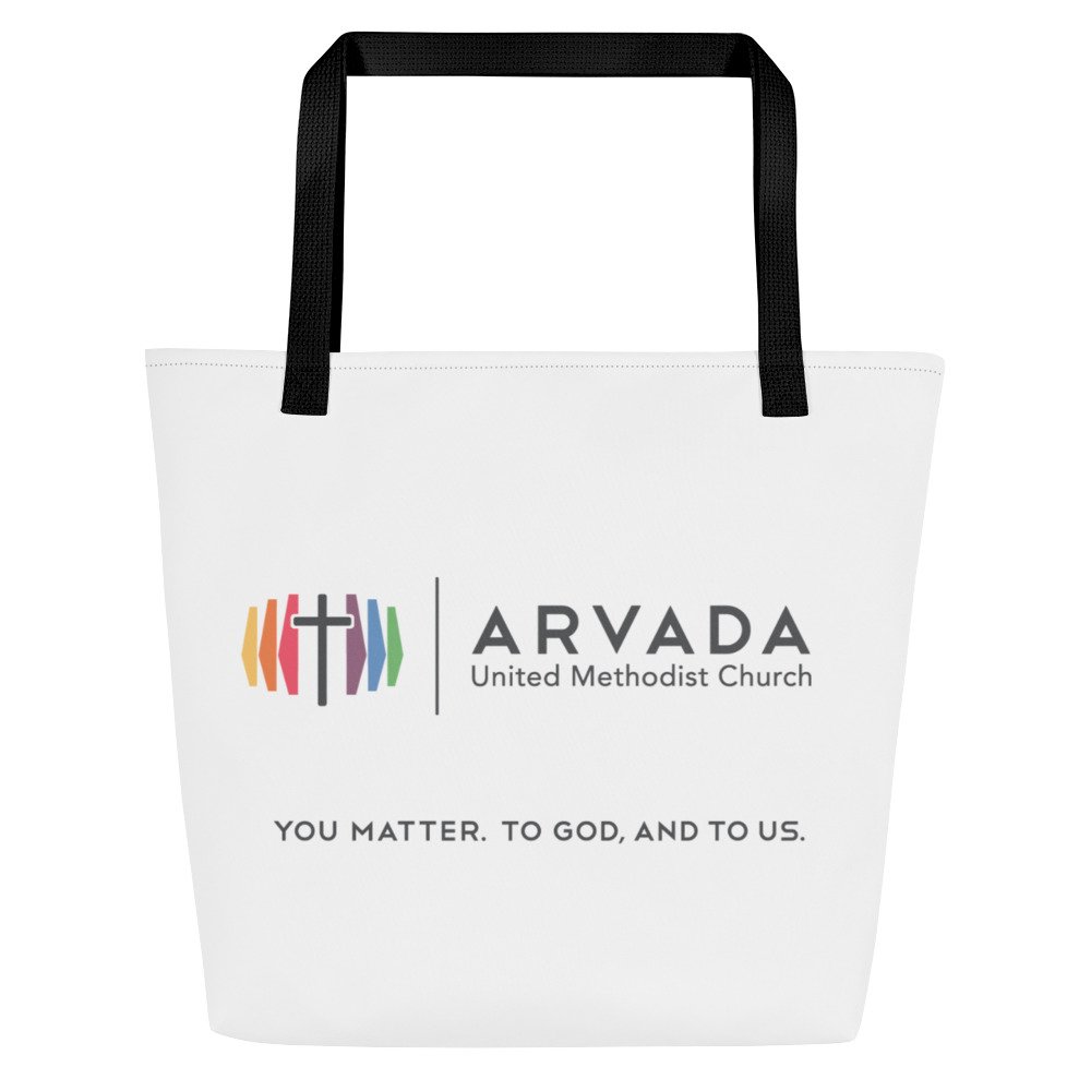AUMC Logo and Mission Tag Tote Bag product image (1)