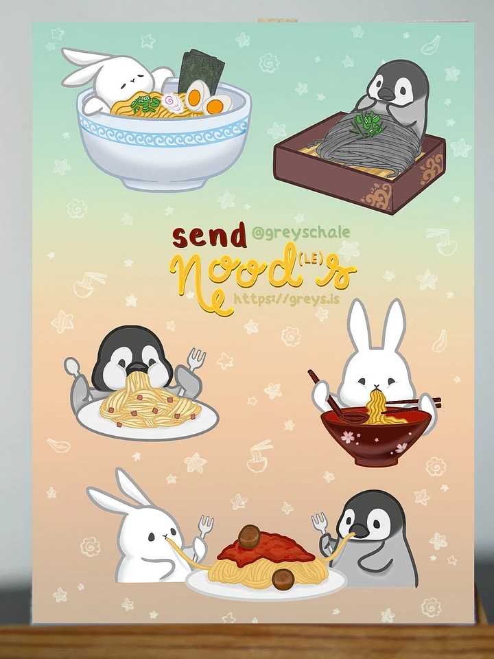 Send Nood(le)s Sticker Sheet product image (1)