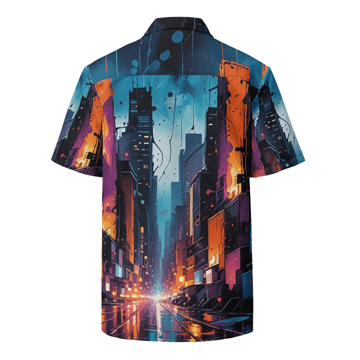 Abstract City 1 Hawaiian Shirt product image (2)